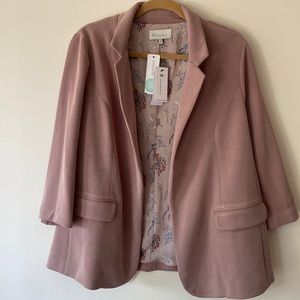 Skies are blue modal knit blush blazer